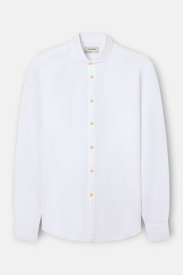 Silbon Sport structured logo shirt White