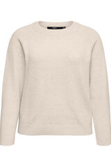 Vero Moda Curve Camisola grande de gola redonda  Cinzento