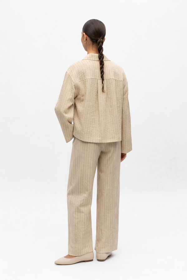 Object Blazer ligera rayas Beige