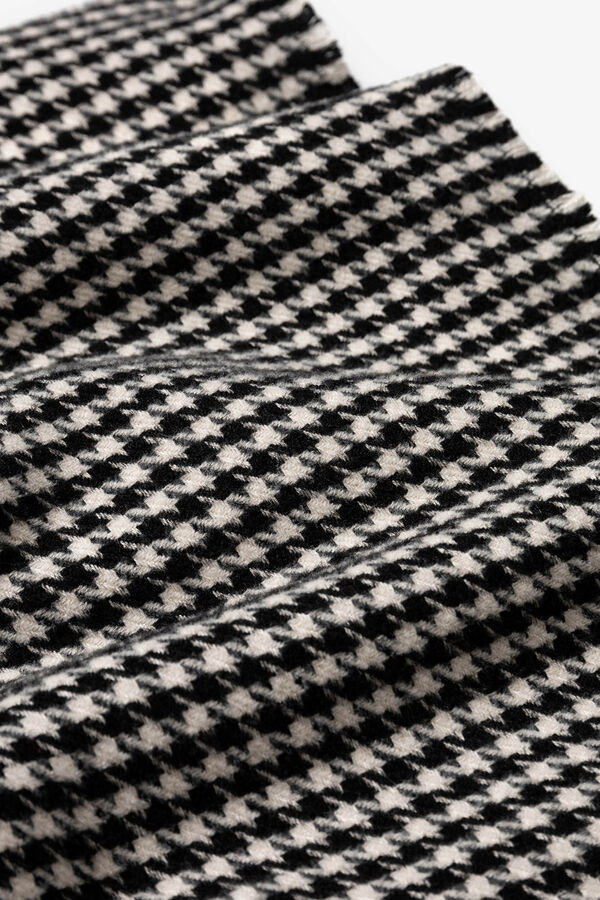 Vilanova Manta de cachecol pied-de-poule Preto