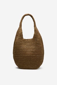 Cortefiel Bolso hobo trenzado rafia