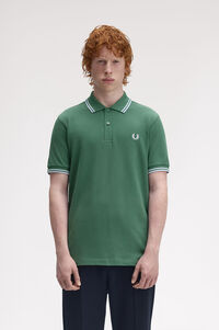 Fred Perry Polo piqué masculina de manga curta