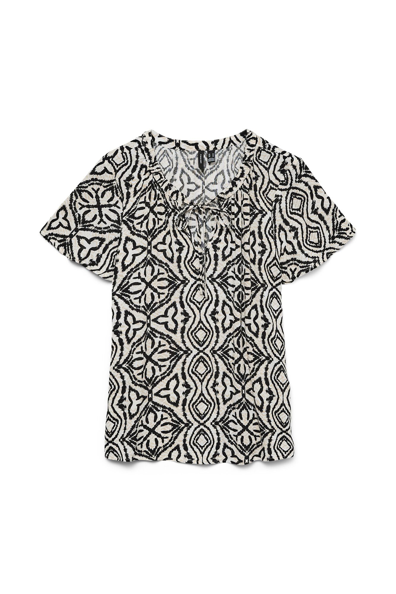 Vero Moda Curve Top de manga corta y cuello pico talla grande