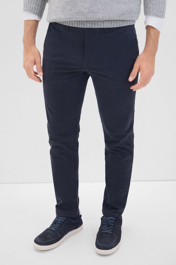 Cortefiel Slim fit chinos Navy