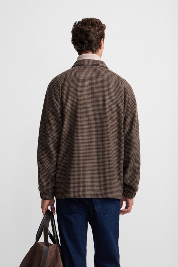 Silbon Blusão pied-de-poule Castanho