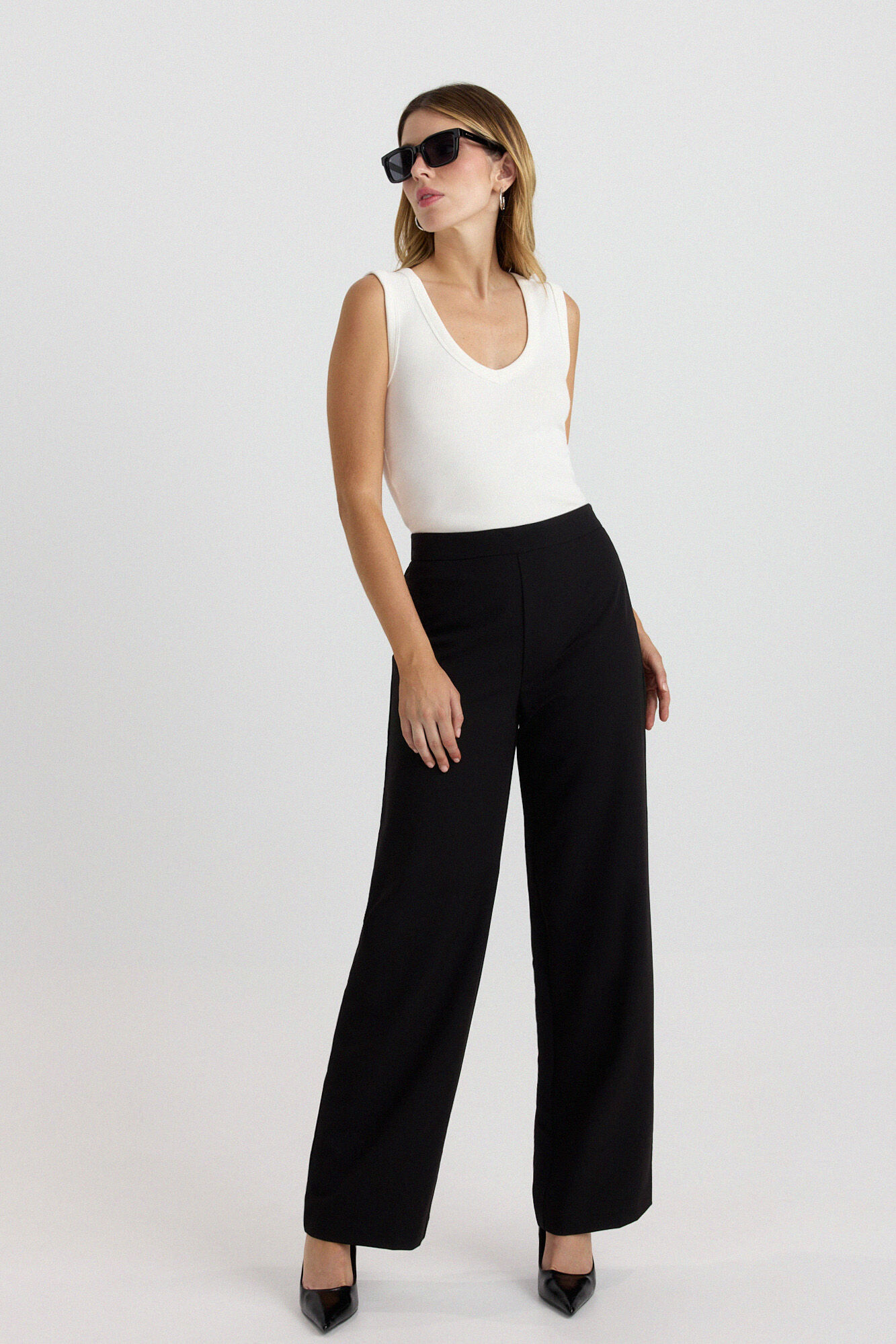 Vero Moda Cal&ccedil;a de vestir de perna larga