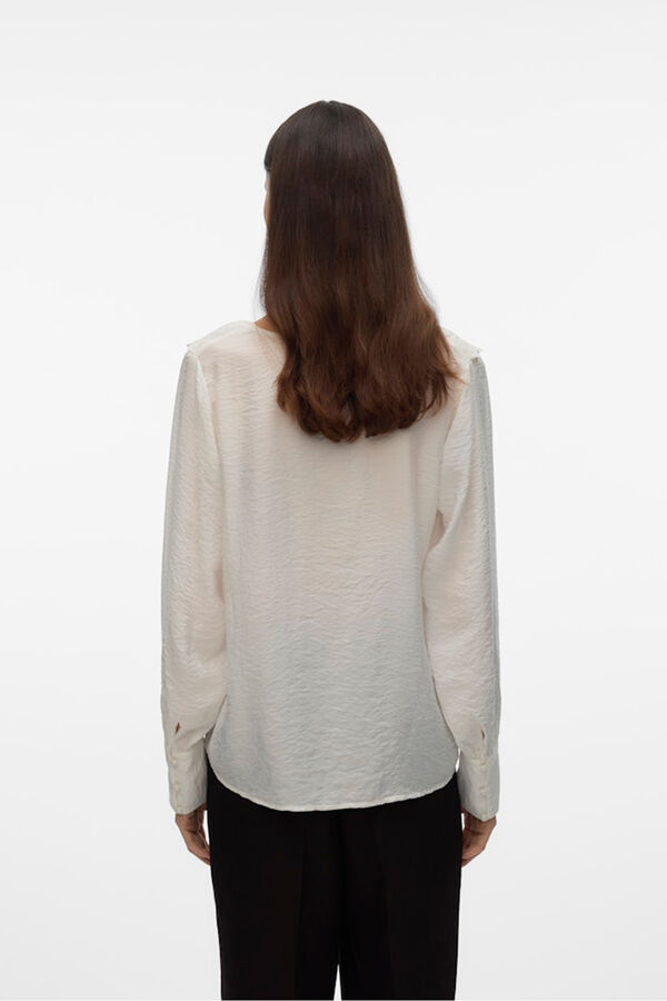 Vero Moda Camisa com gola folho  Branco
