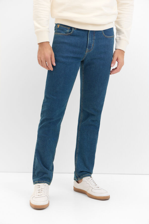 Cortefiel Slim fit Dynamic jeans Blue