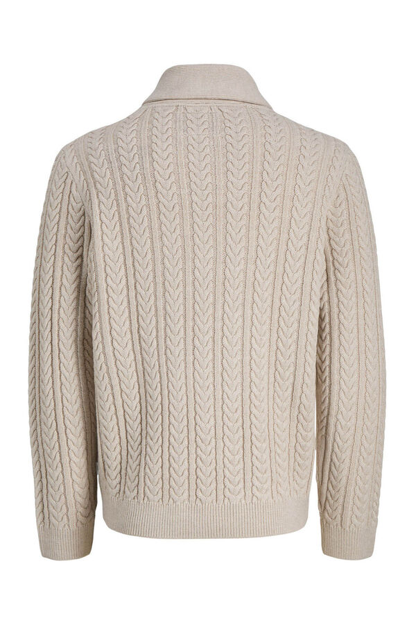 Jack & Jones Camisola de malha trançada Cinzento