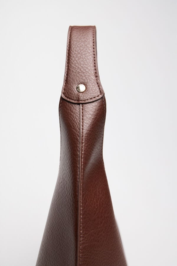 Cortefiel Slouch bag Dark brown