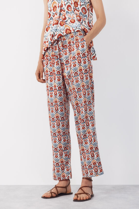 Pantalón fluído estampado