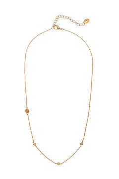 Cortefiel ALWAYS short necklace - Crystal - Gold Beige