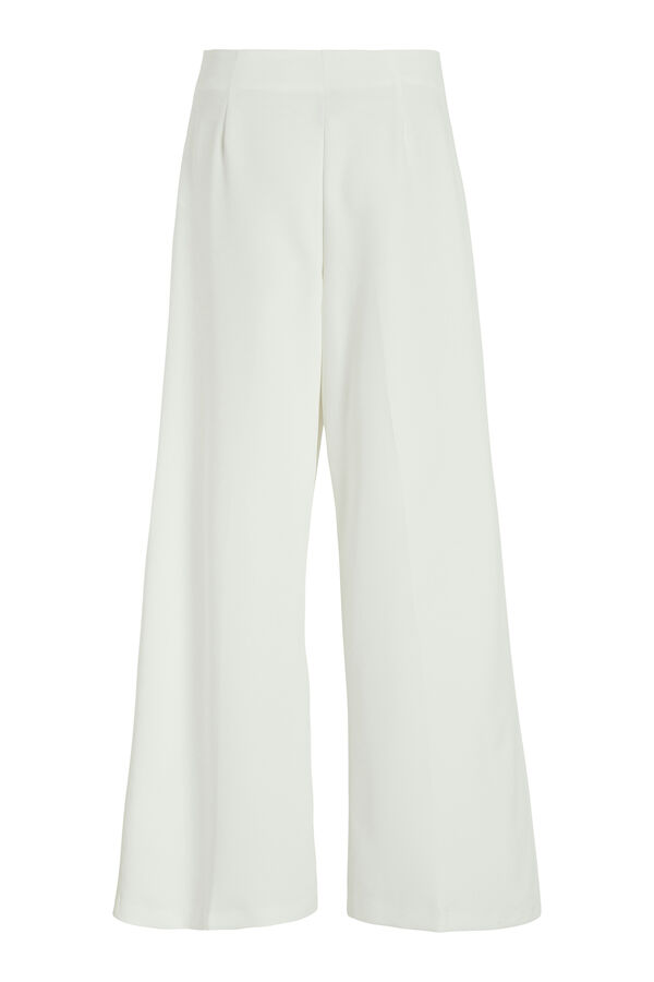 Cortefiel Wide-leg elephant trousers White