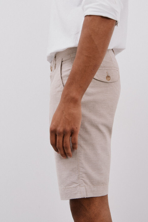 Cortefiel Oxford chinos Bermuda Shorts Beige