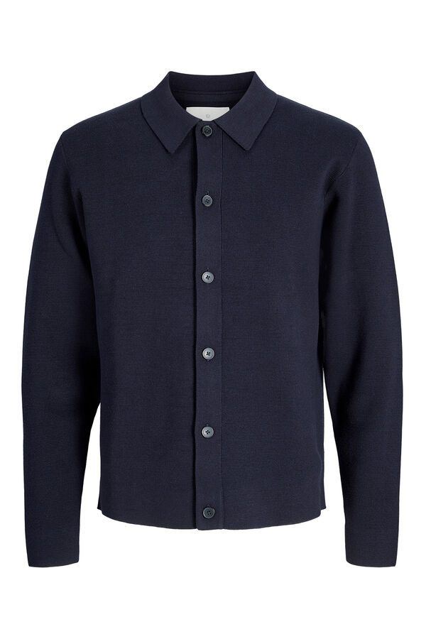 Jack & Jones Cardigan de gola polo Azul