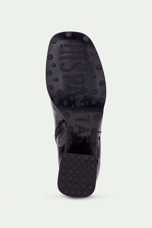 Hispanitas Bota Botins quadrado e bainha MARSEILLE Preto