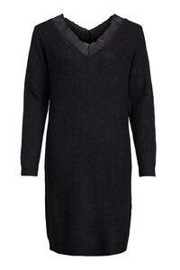 Cortefiel Jersey-knit dress with lace Black