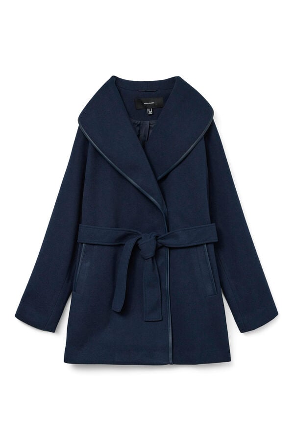 Vero Moda Sobretudo curto de pano Azul