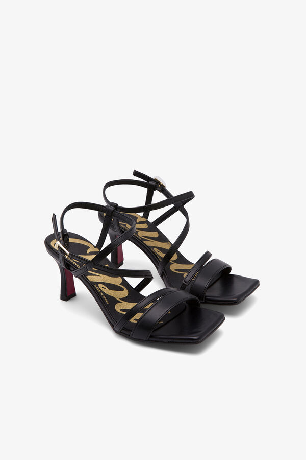 Cortefiel Black heeled sandal Black