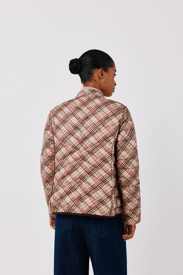 Cortefiel Reversible down puffer jacket Dark brown