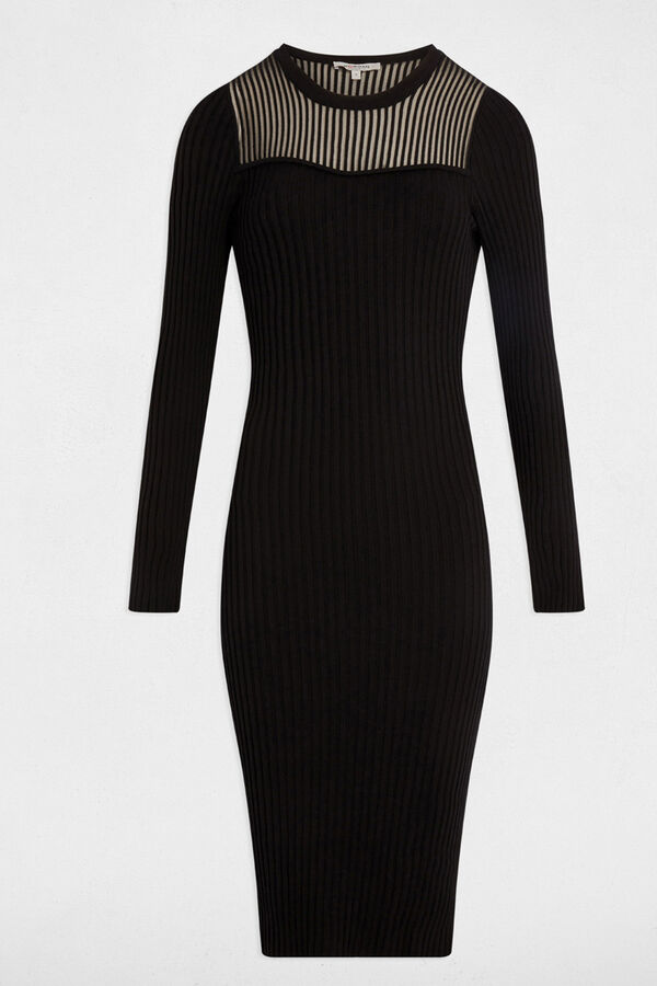 Morgan Vestido longo vazado Preto