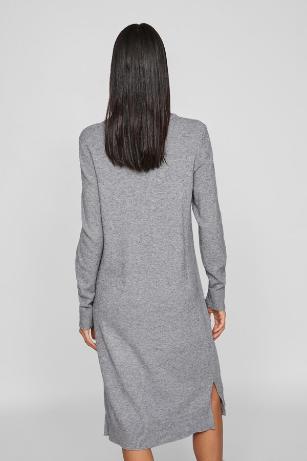 Vila Vestido de malha com viscose Cinzento