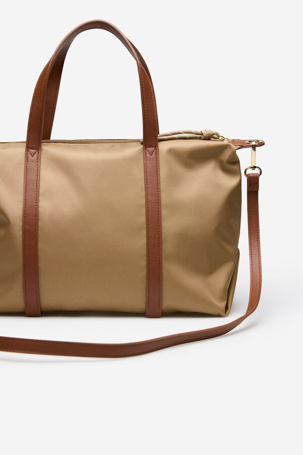 Cortefiel Sacola de compras de nylon Castanho