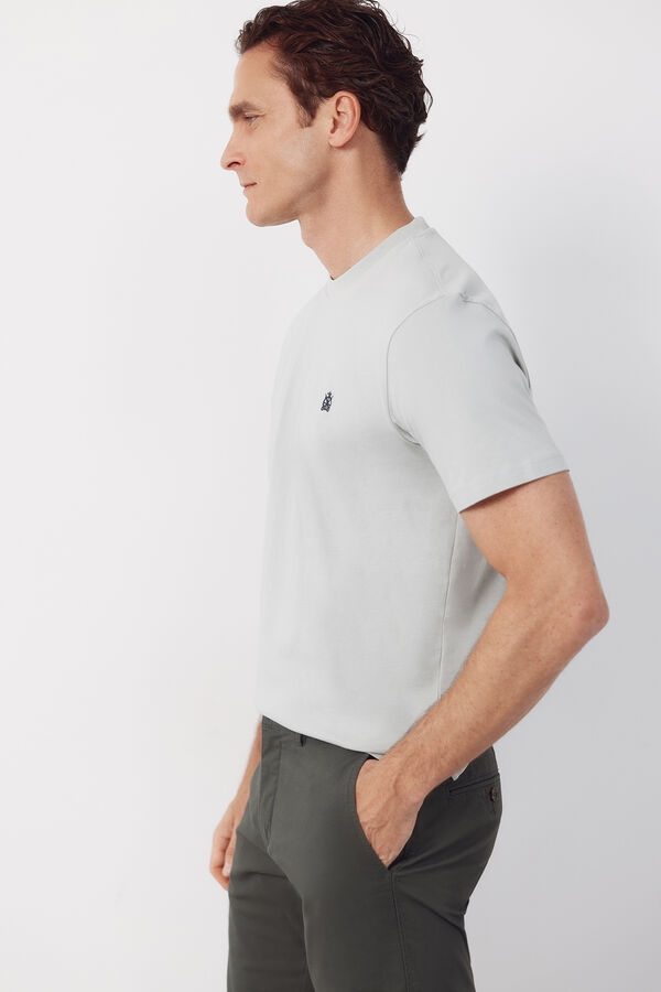 Cortefiel Plain T-shirt Blue