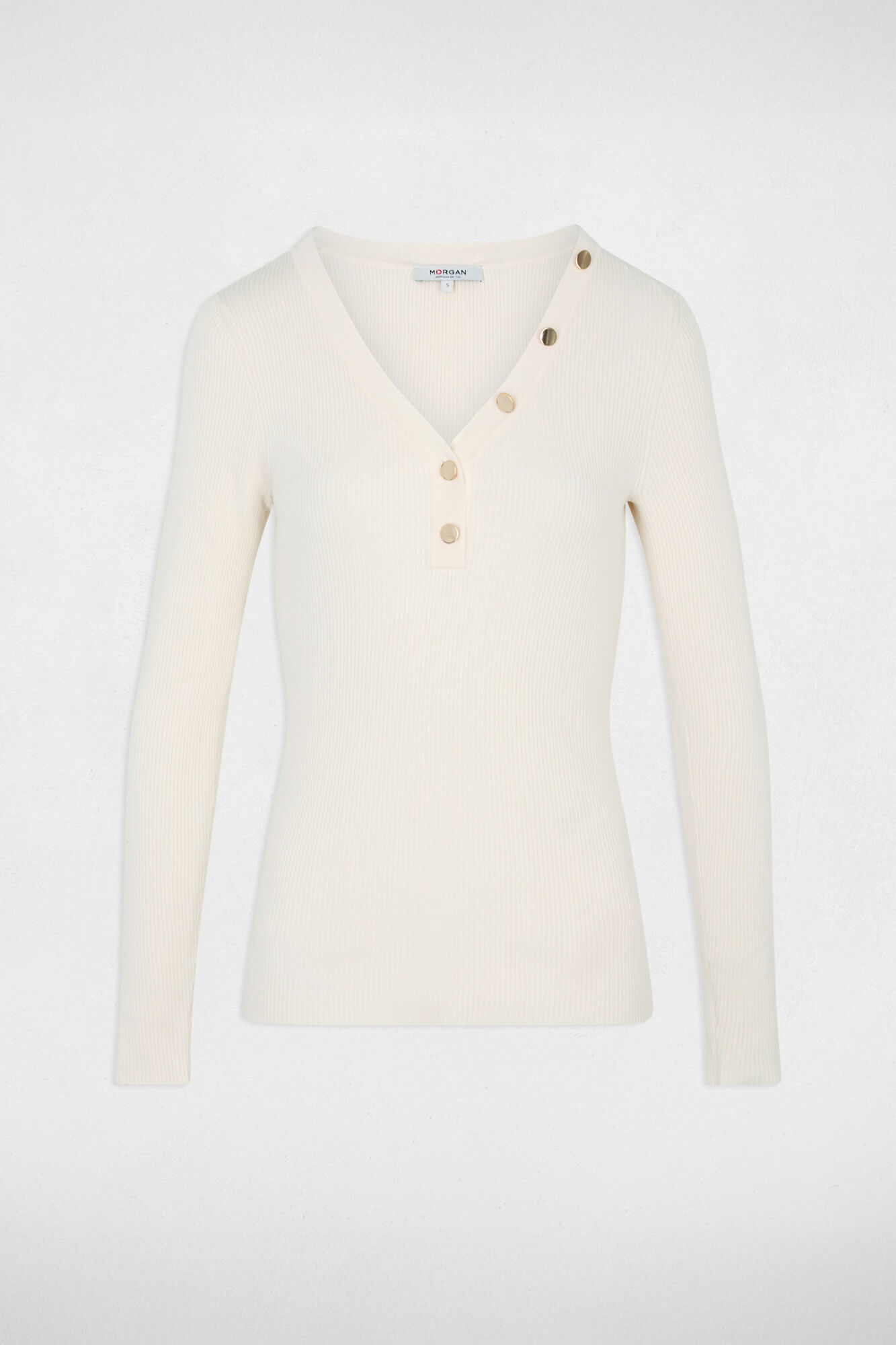 Morgan Jersey ajustado con cuello en V