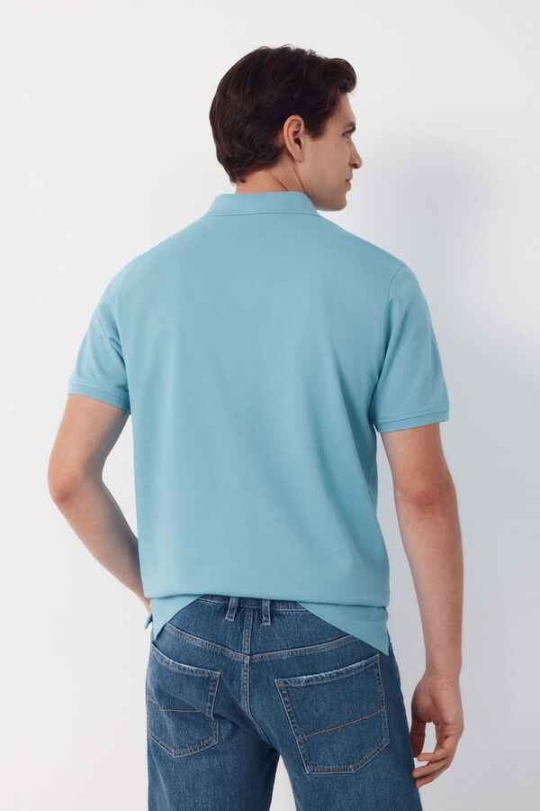 Cortefiel Piqu&eacute; basic polo shirt Turquoise