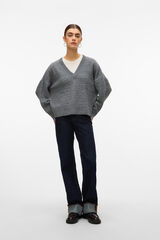 Vero Moda Camisola básico de malha Cinzento