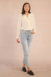 Molly Bracken Camisa de manga comprida com detalhe de babados