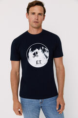 Cortefiel ET licensed T-shirt Blue