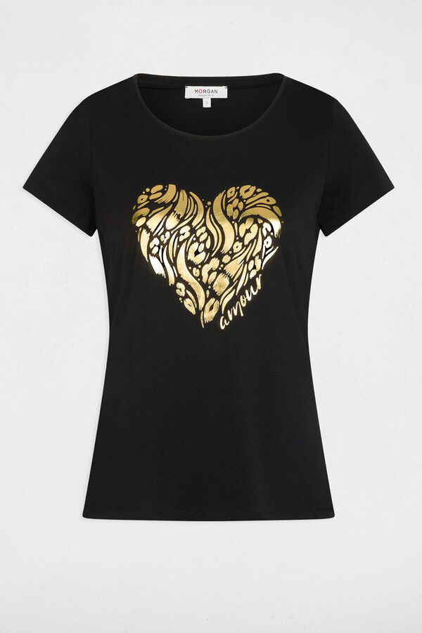 Morgan T-shirt de manga curta Preto