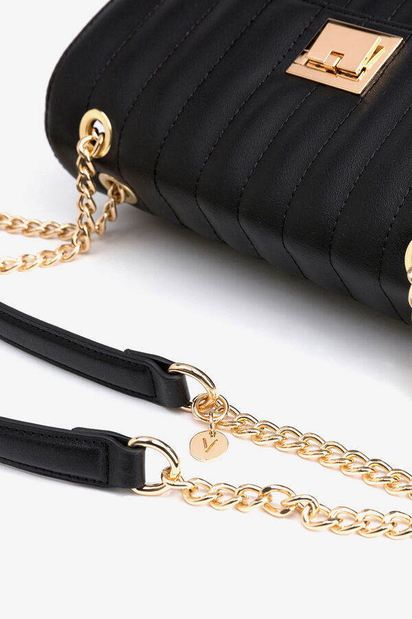 Vilanova Bolsa efeito pele acolchoado Preto