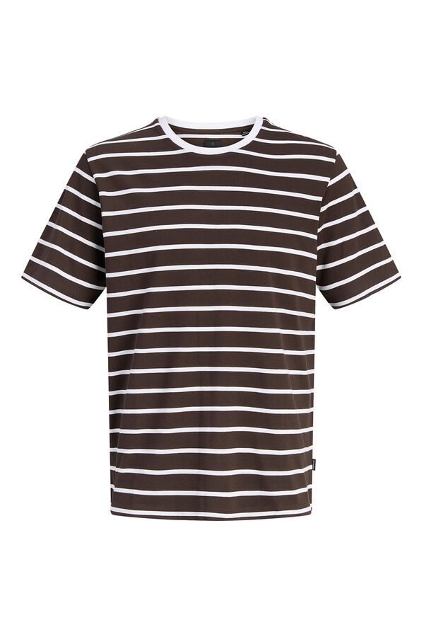 Jack & Jones Striped T-shirt Dark brown
