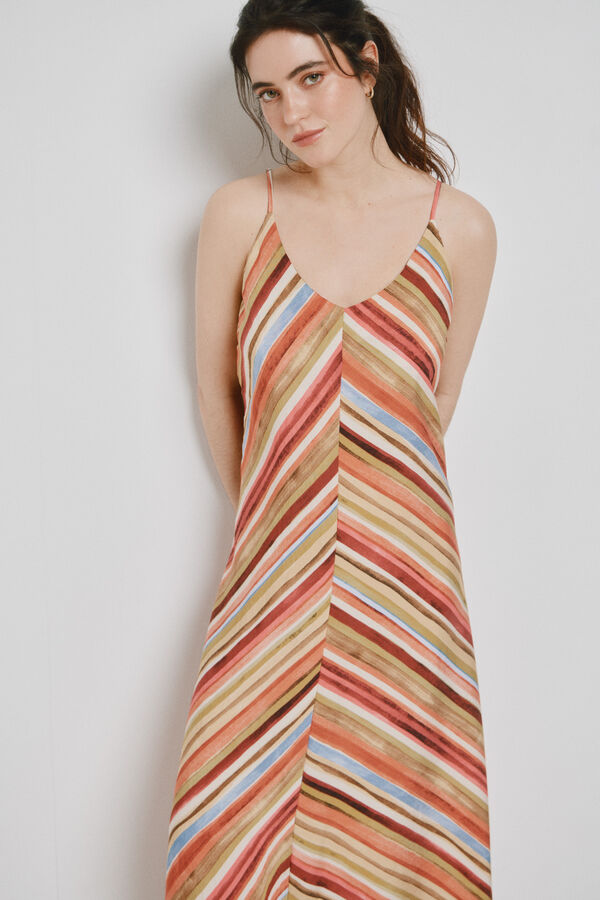 Vero Moda Ankle-length strap dress Orange