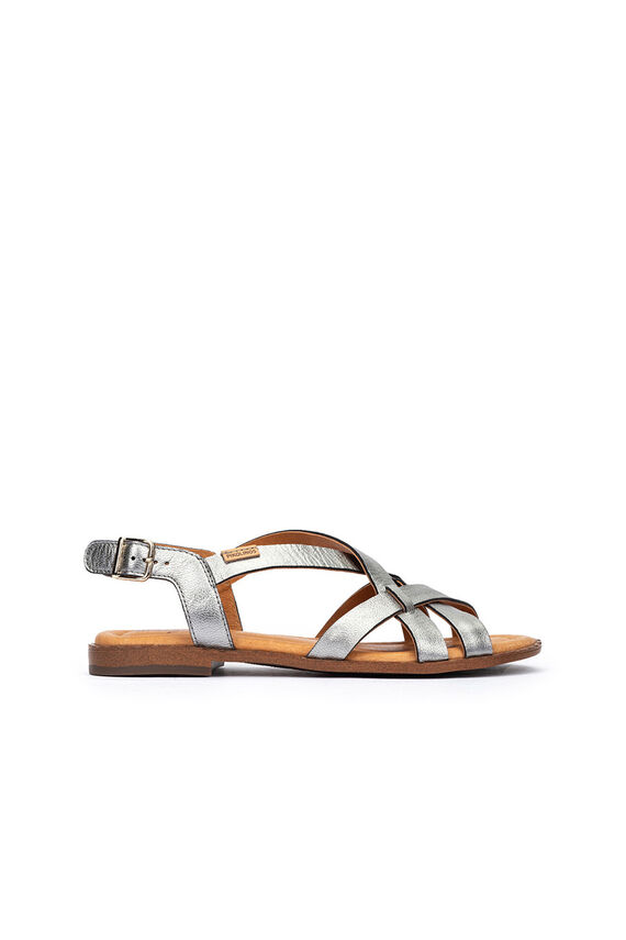 Sandalias planas con hebilla para mujer