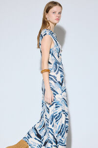 Slowlove Vestido estampado drapeado