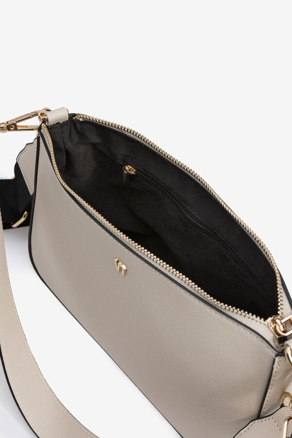 Vilanova Mala tiracolo com efeito couro Ecru