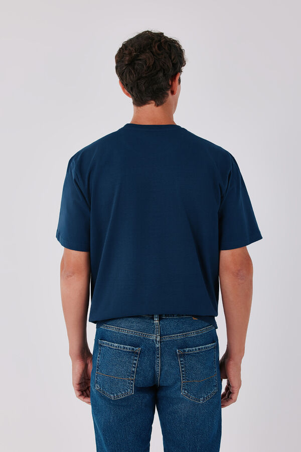 Cortefiel Basic T-shirt Navy