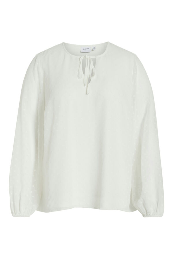 Cortefiel Long-sleeved blouse  White