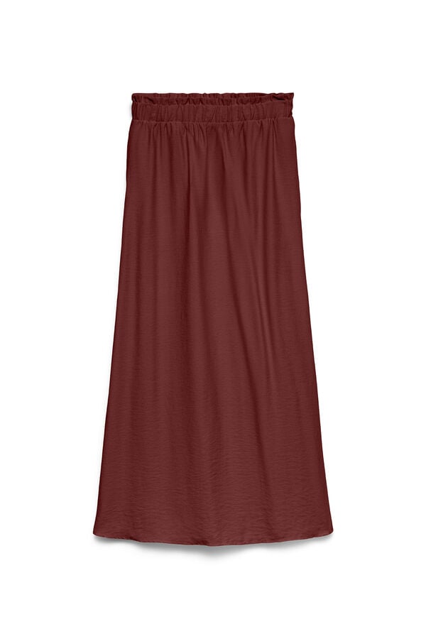 Vero Moda Fluid fabric long skirt Brown