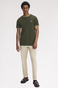 Fred Perry T-shirt com debruado com duas riscas