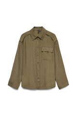 Vero Moda Camisa safari manga comprida Verde