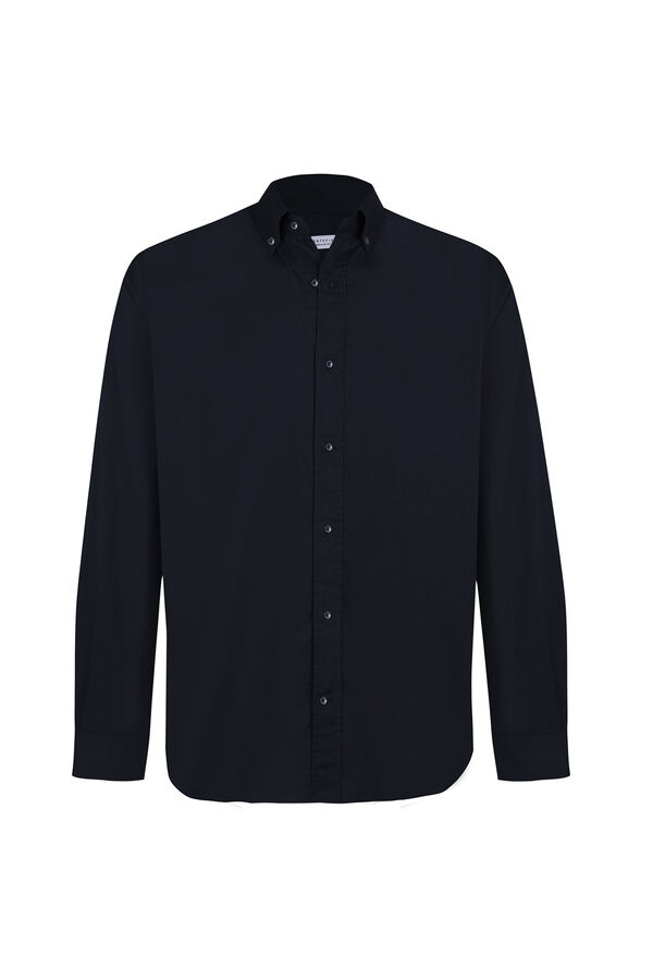 Cortefiel Plain light oxford shirt Navy