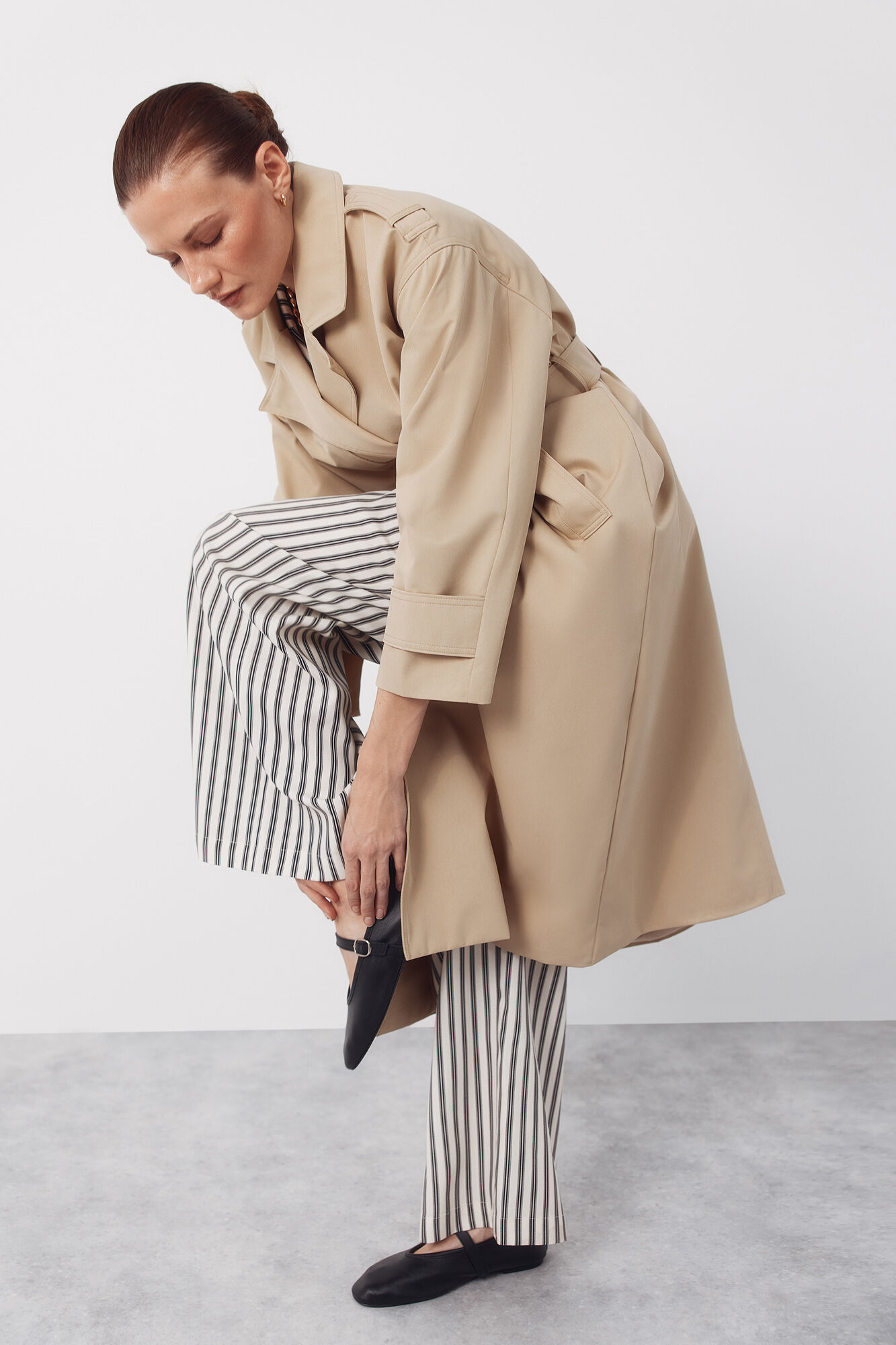 Cortefiel Long water-repellent trench coat