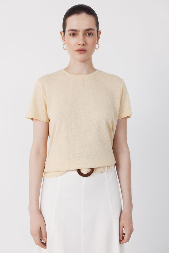 Camiseta lino escote lurex