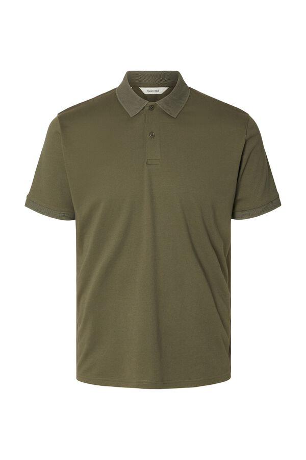 Selected Polo b&aacute;sico em piqu&eacute; Verde