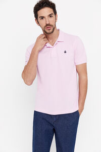 Cortefiel Piqué polo shirt with logo Pink